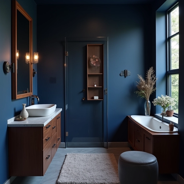 banheiro-azul-e-madeira