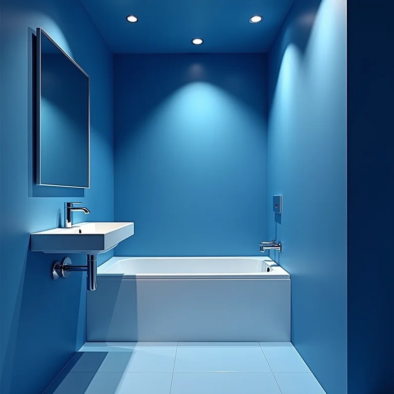 Banheiro com iluminação inadequada