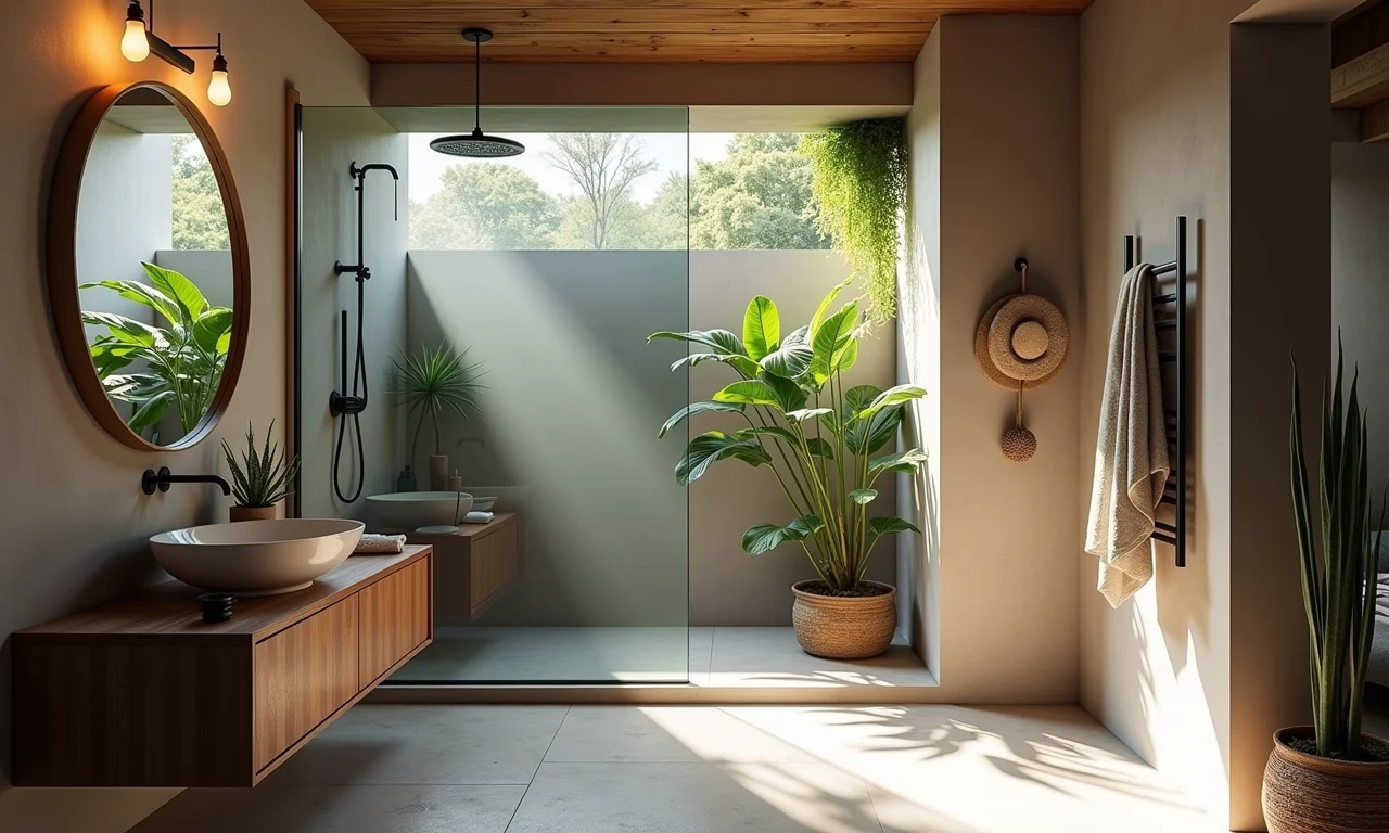 Banheiro pequeno com box de vidro fumê, sensação de menor amplitude.