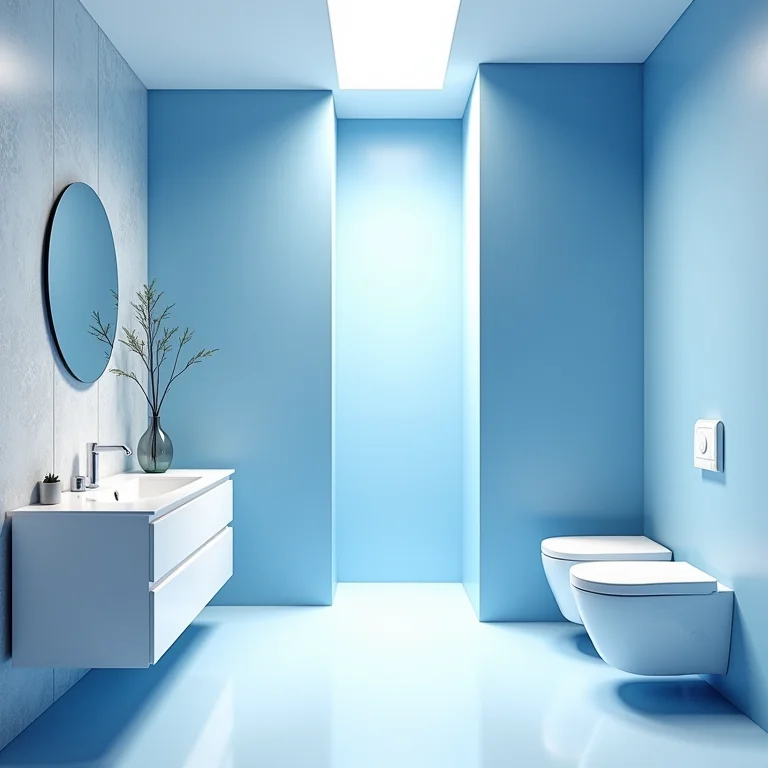 Banheiro sem pontos de destaque