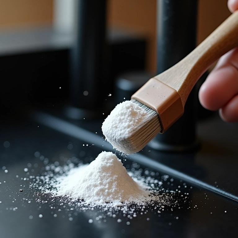 Bicarbonato de sódio para remover manchas da torneira.