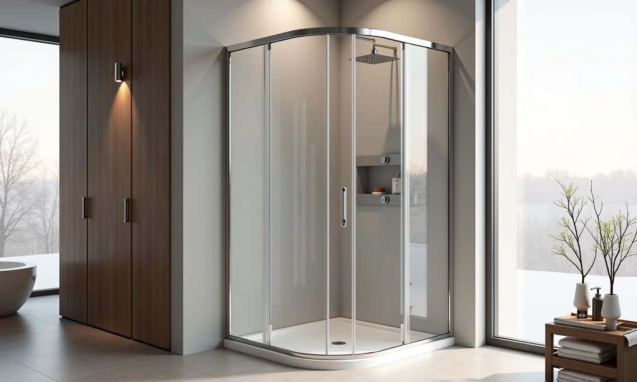 Box com acabamento em aço inox: Durabilidade e Sofisticação.