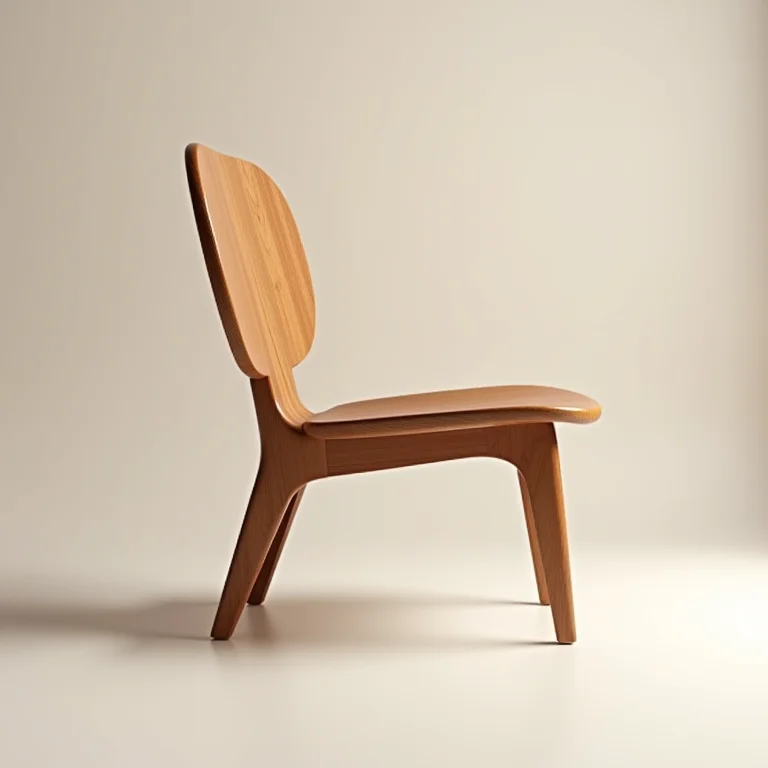 Cadeira de madeira maciça com design moderno e acabamento artesanal