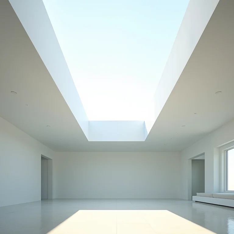 Claraboia moderna integrada ao telhado