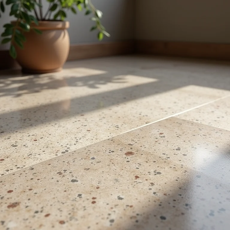 Close-up de piso de granilite vintage