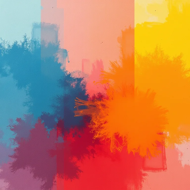 Combinação de cores primárias, secundárias e terciárias.