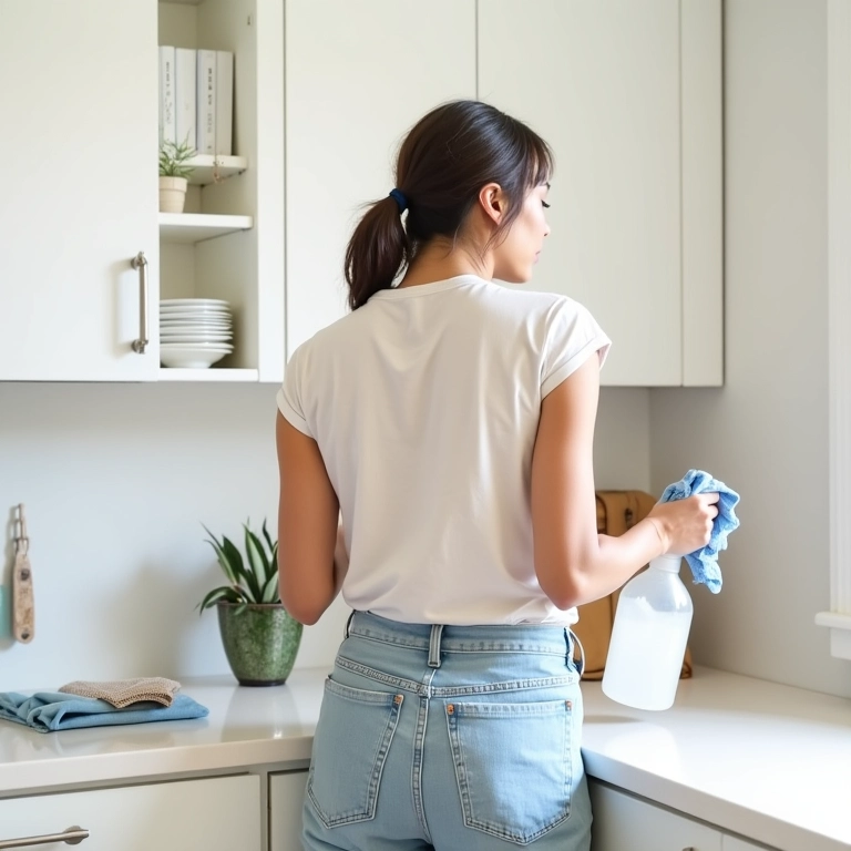 Como limpar armários de cozinha brancos?