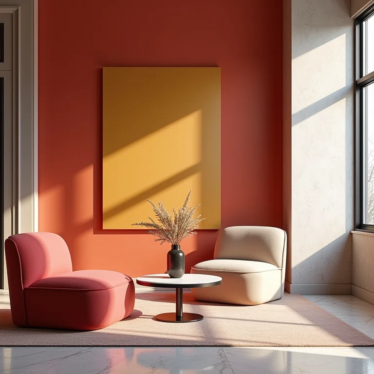 Comparação entre móveis laqueados em cores vibrantes e tons neutros.