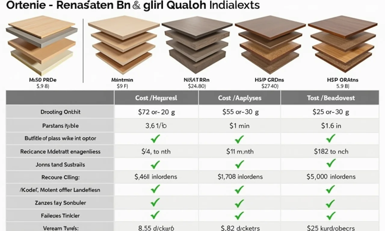 Comparativo de diferentes opções de pisos atérmicos com análise de custo-benefício.