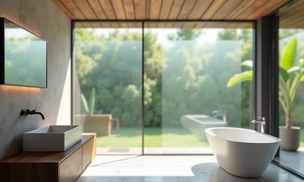 Comparativo entre box de vidro e box de acrílico em banheiro.