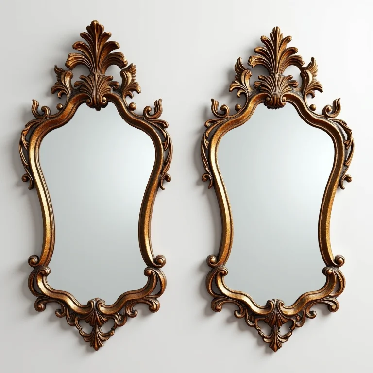 Comparativo: espelho simples vs. espelho veneziano.