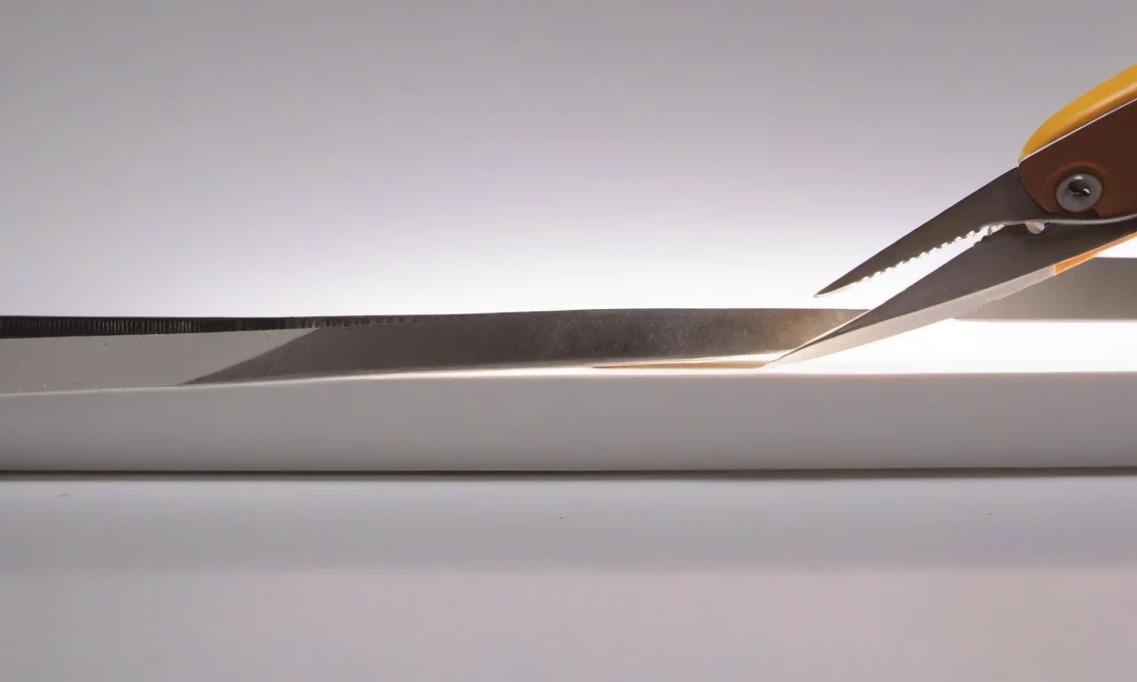 Cortando fita de LED.