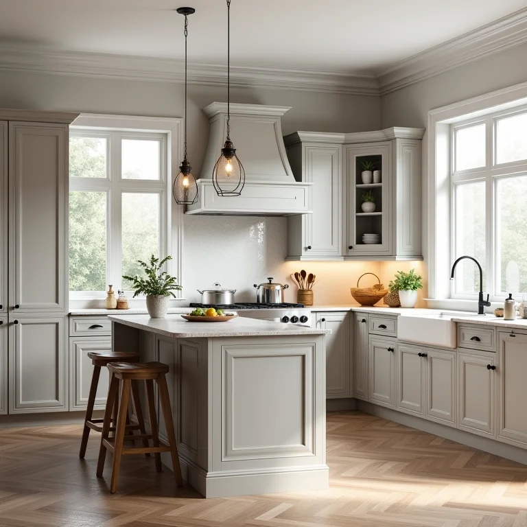 Cozinha clássica com armários Duratex de design tradicional.