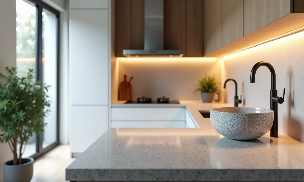 cozinha-pequena-com-bancada-de-granito