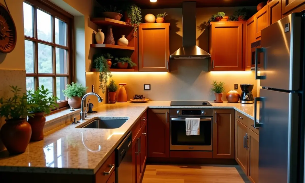 cozinha-pequena-com-bancada-de-granito