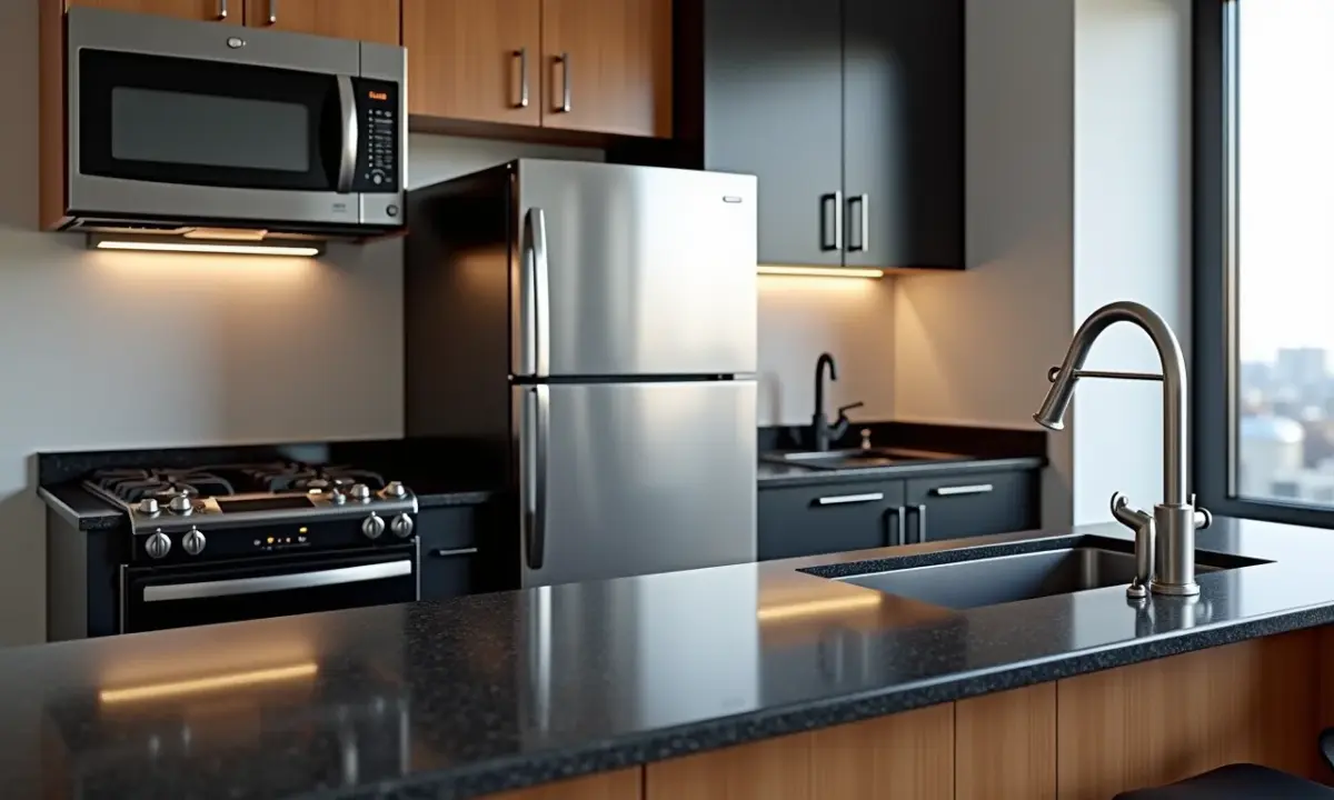 cozinha-pequena-com-bancada-de-granito