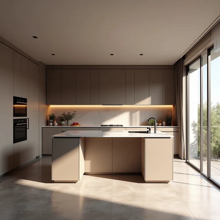 Cozinha planejada com armários em laca