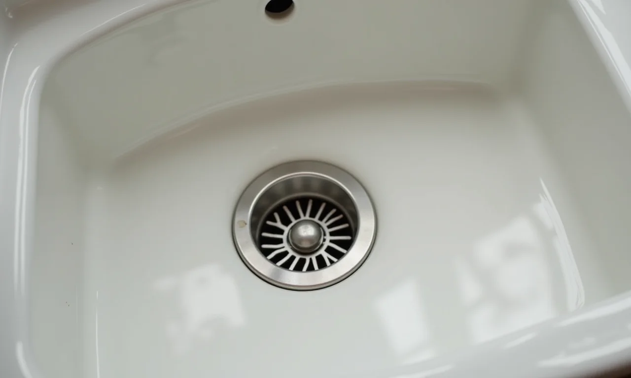 Cuba de apoio com ralo padrão em banheiro moderno.