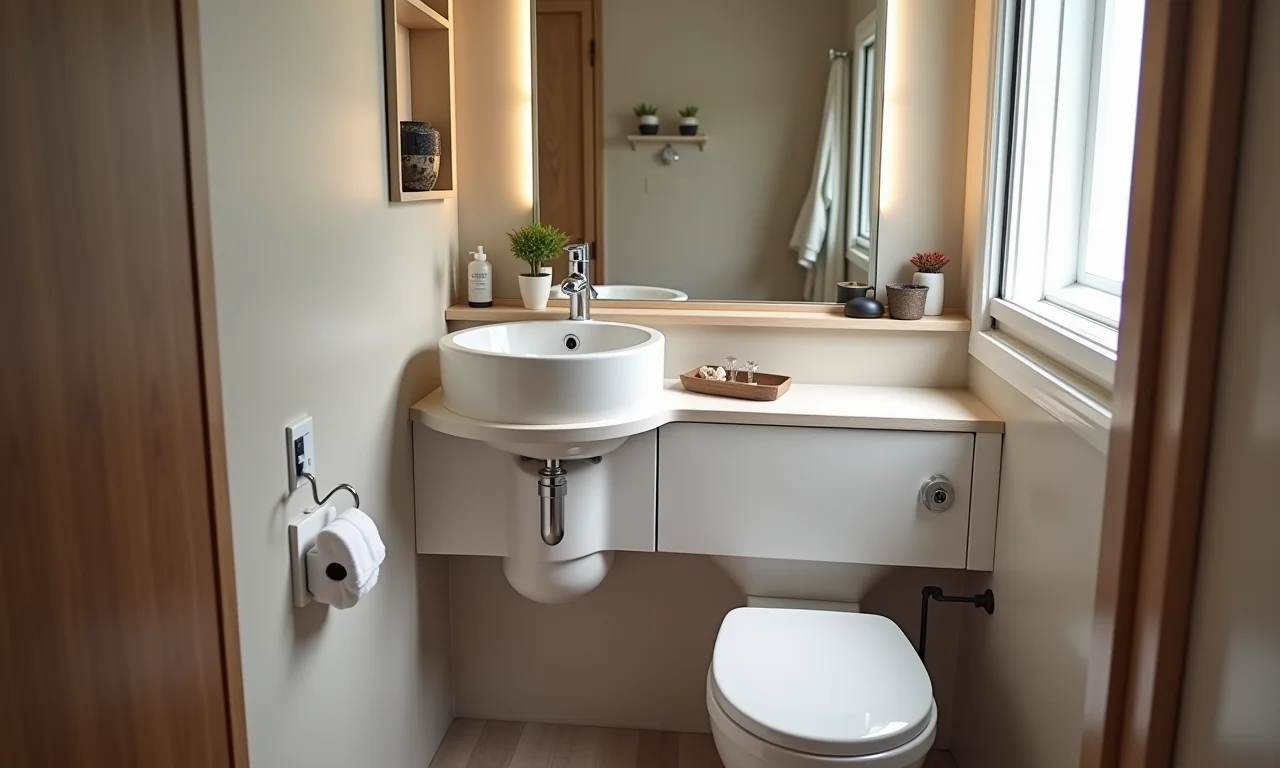 Cuba de canto inteligente para espaços compactos.