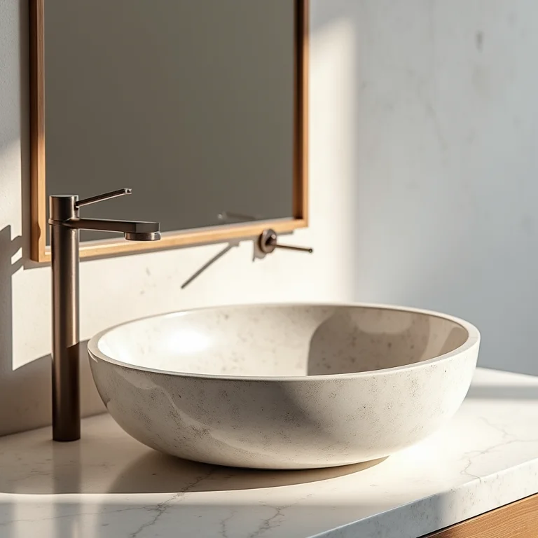 Cubas de banheiro feitas de diferentes materiais.