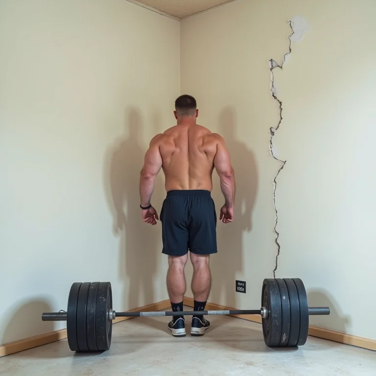 Danos em drywall causados por peso.