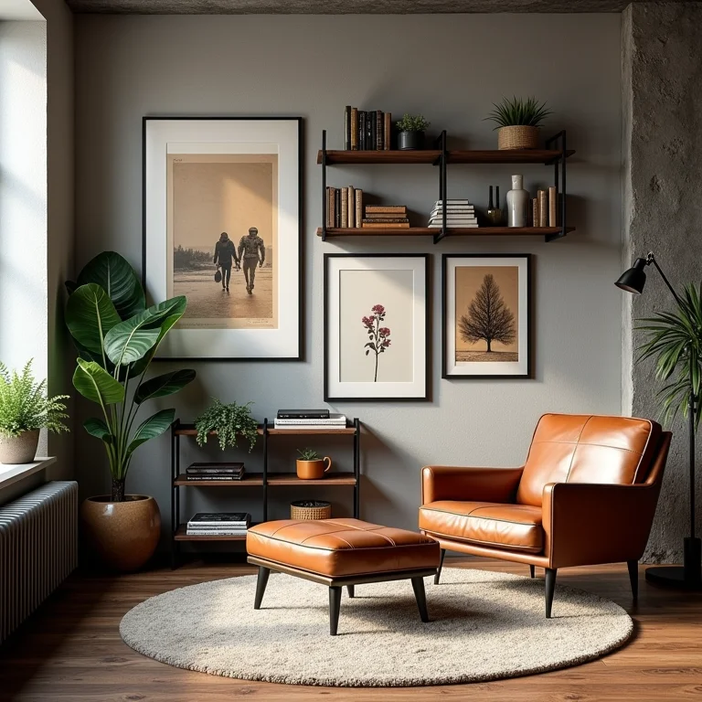 Decoração industrial equilibrada e aconchegante