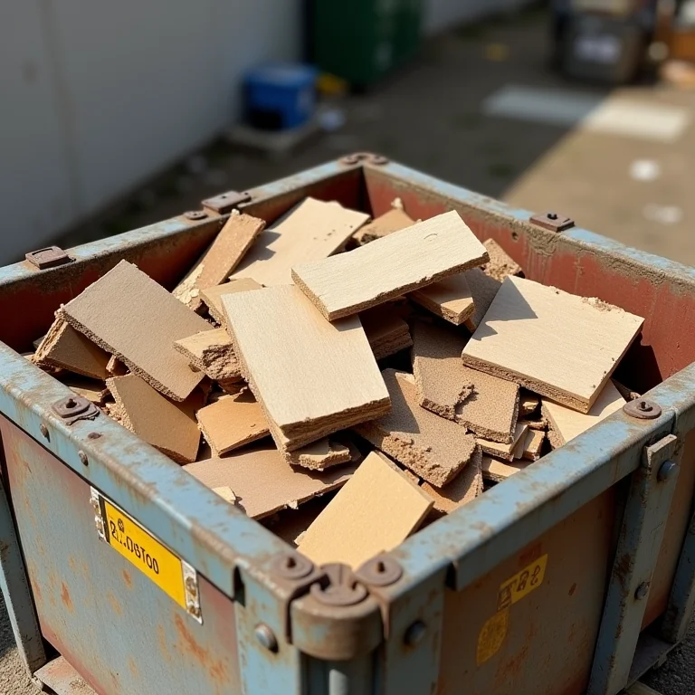 Descarte inadequado de resíduos de drywall.