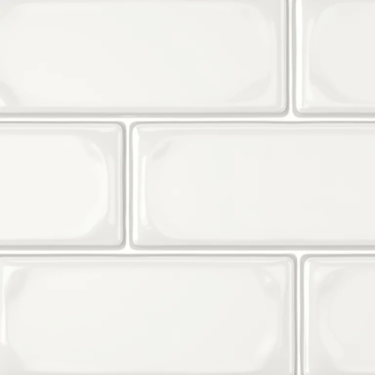 Detalhe da textura do tijolinho branco na cozinha