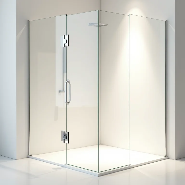 Detalhe de box de canto minimalista