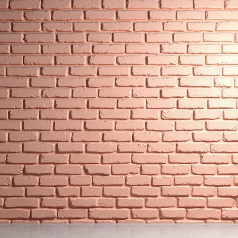 Detalhe de papel de parede de tijolinho sem textura.