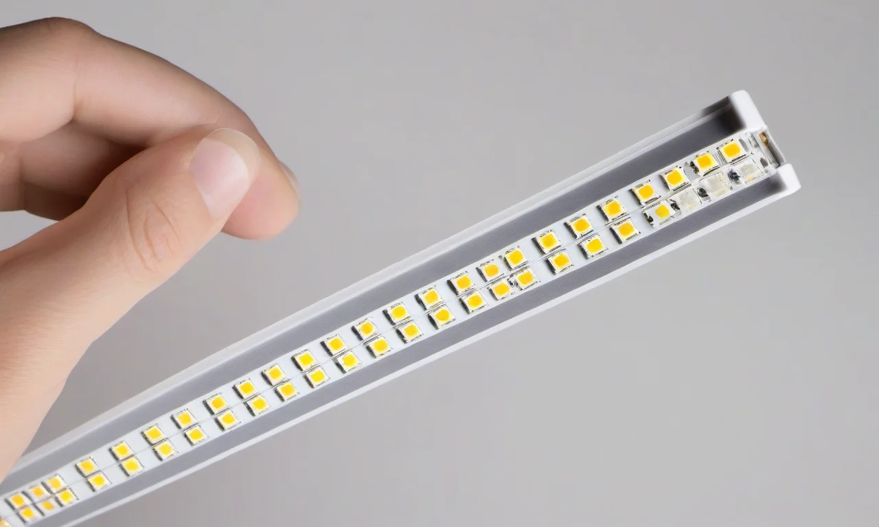 Detalhe de uma fita de LED.