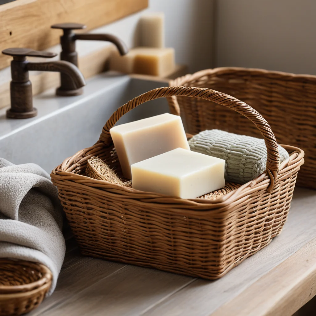 Detalhes artesanais que fazem a diferença em um banheiro rústico.