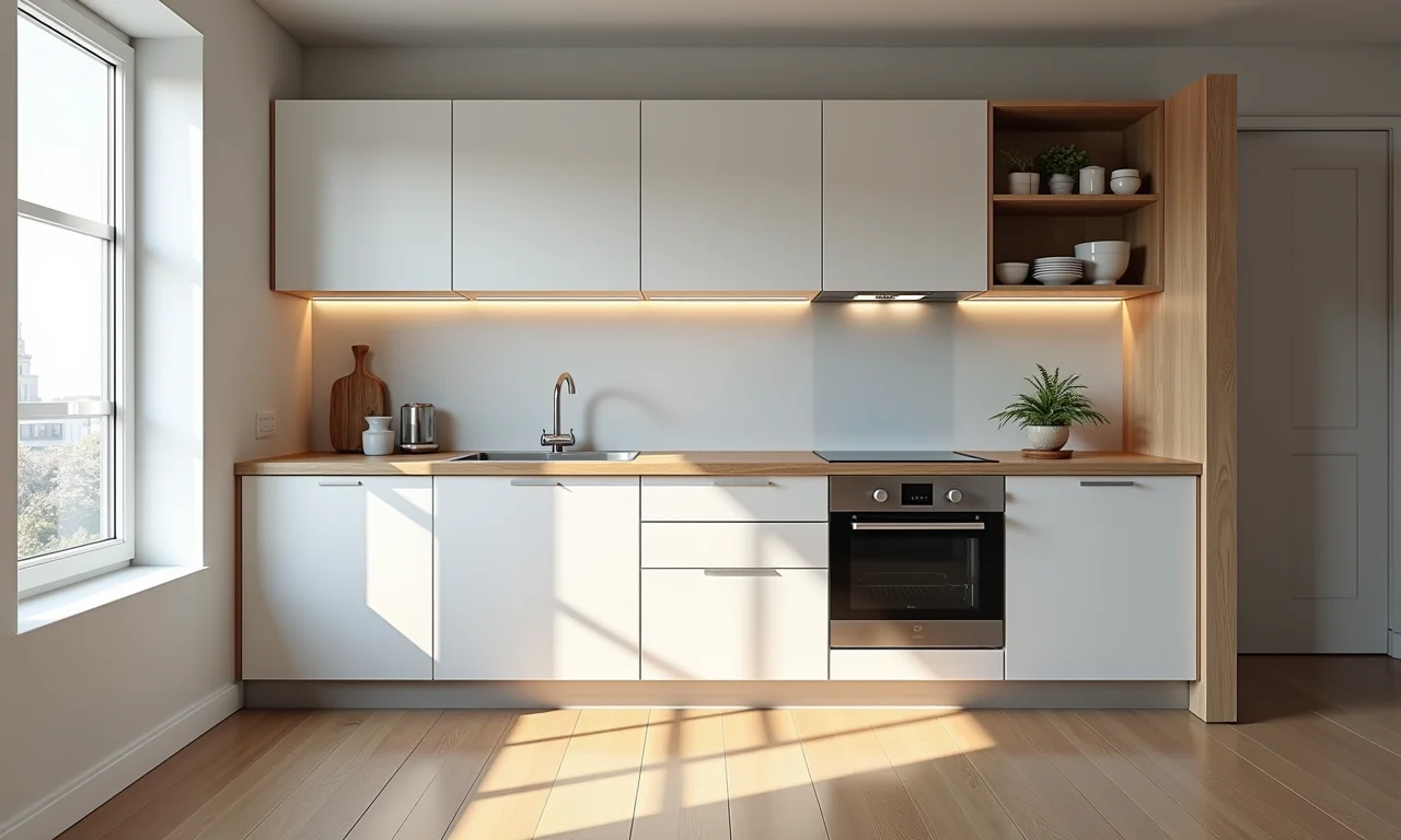 Dificuldade de mudança em cozinha planejada pequena.