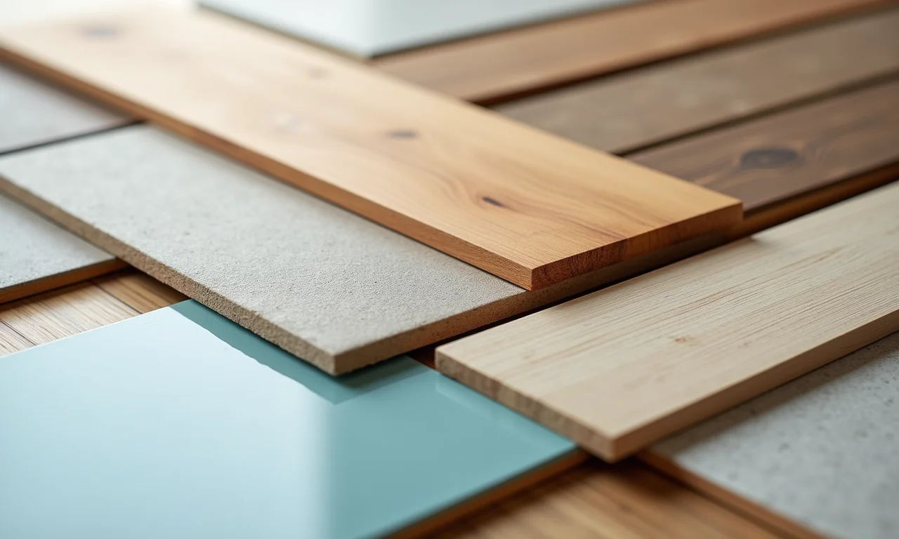 Diversos materiais de construção, mostrando a diferença de qualidade e preço.