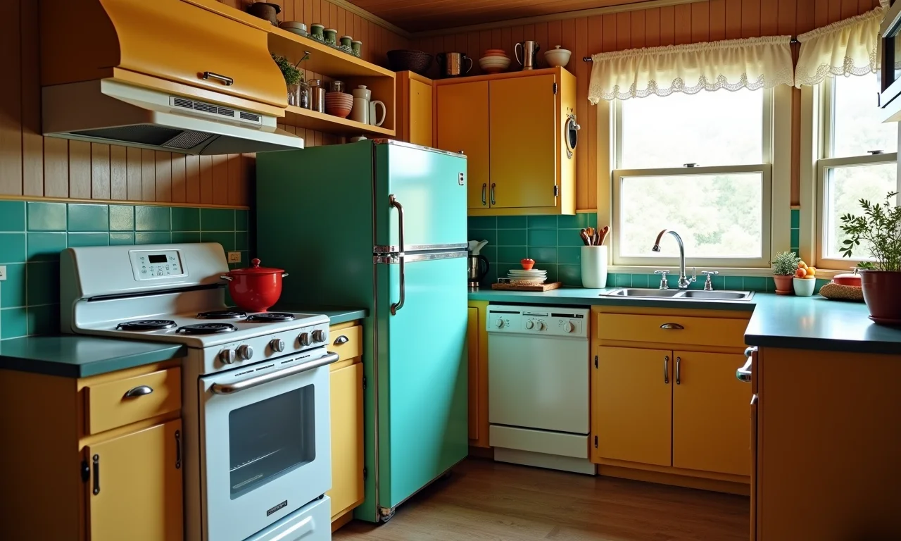 Eletrodomésticos retrô reformados e repintados.
