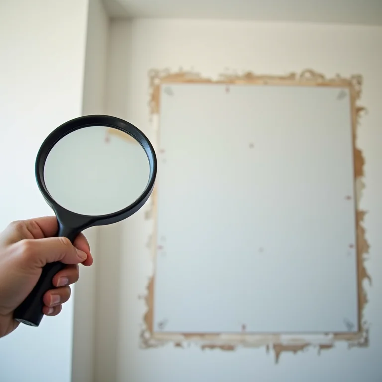 Especialista inspecionando a qualidade do drywall.