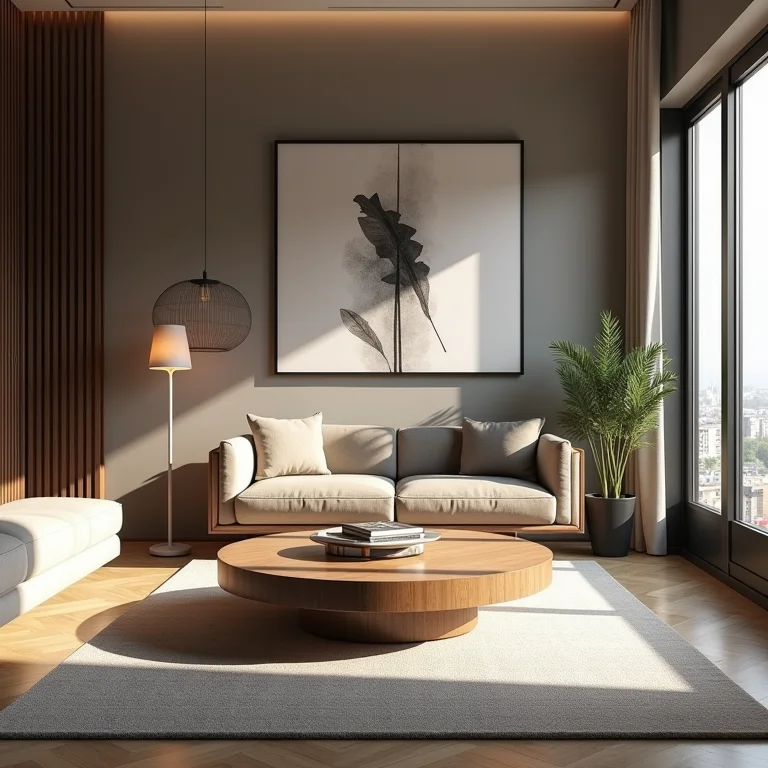 Estilo de mesa de centro em harmonia com a decoração da sala