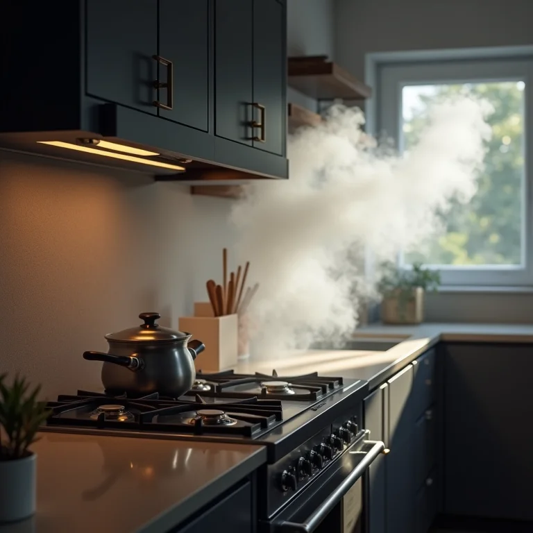 Exaustão ineficiente em cozinha americana