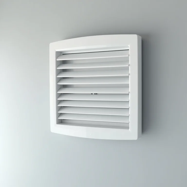 Exaustor de banheiro moderno com design elegante em fundo neutro