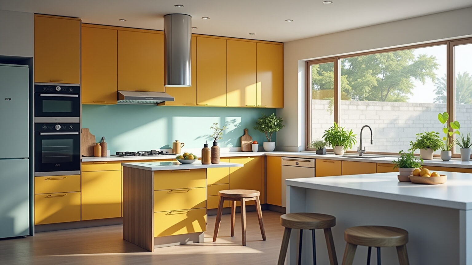 Como montar uma cozinha funcional com pouco dinheiro Cozinha funcional e econômica com soluções inteligentes de armazenamento.