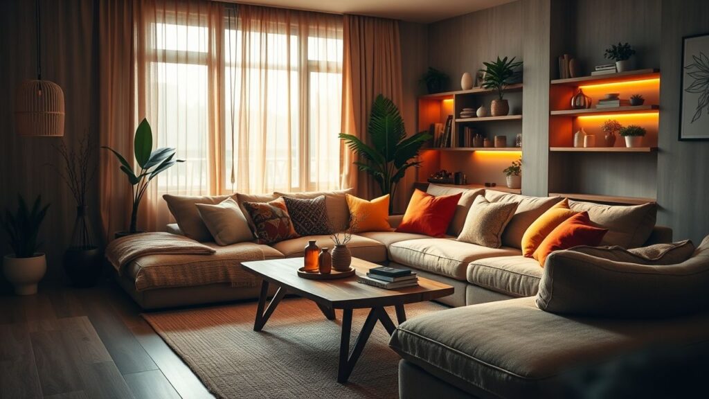 Iluminação indireta na sala: como criar um clima refúgio