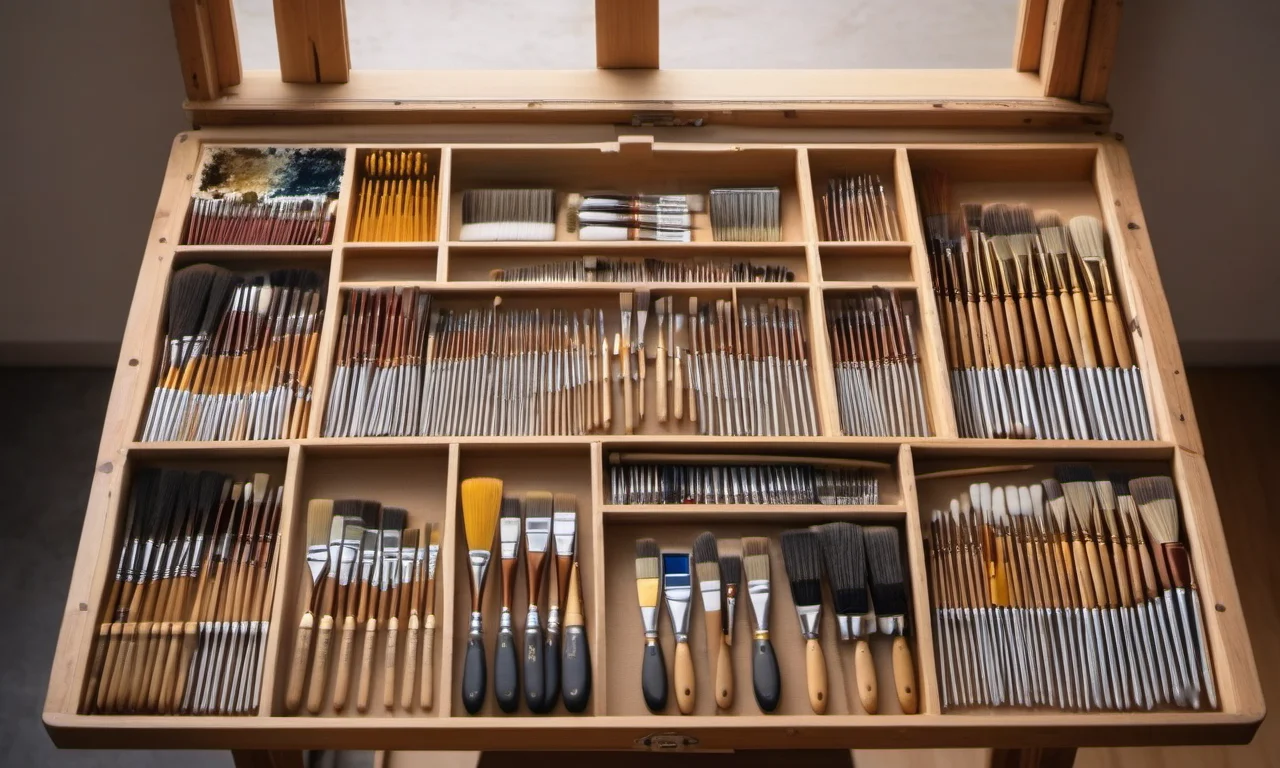 Ferramentas essenciais para pintar: pincéis, rolos e bandejas.