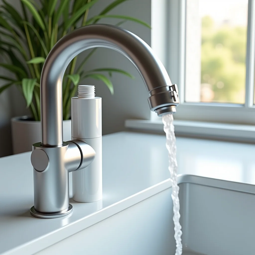 Filtro de carvão ativado da torneira.