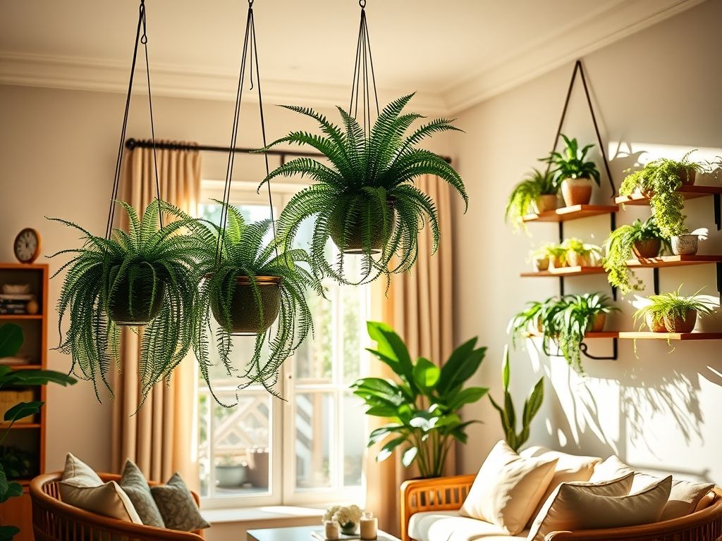 decoracao-de-sala-com-samambaias