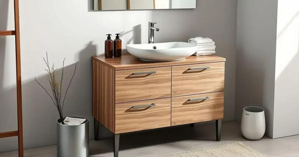 Gabinete para Banheiro com Cuba Sobreposta Elegância e Modernidade