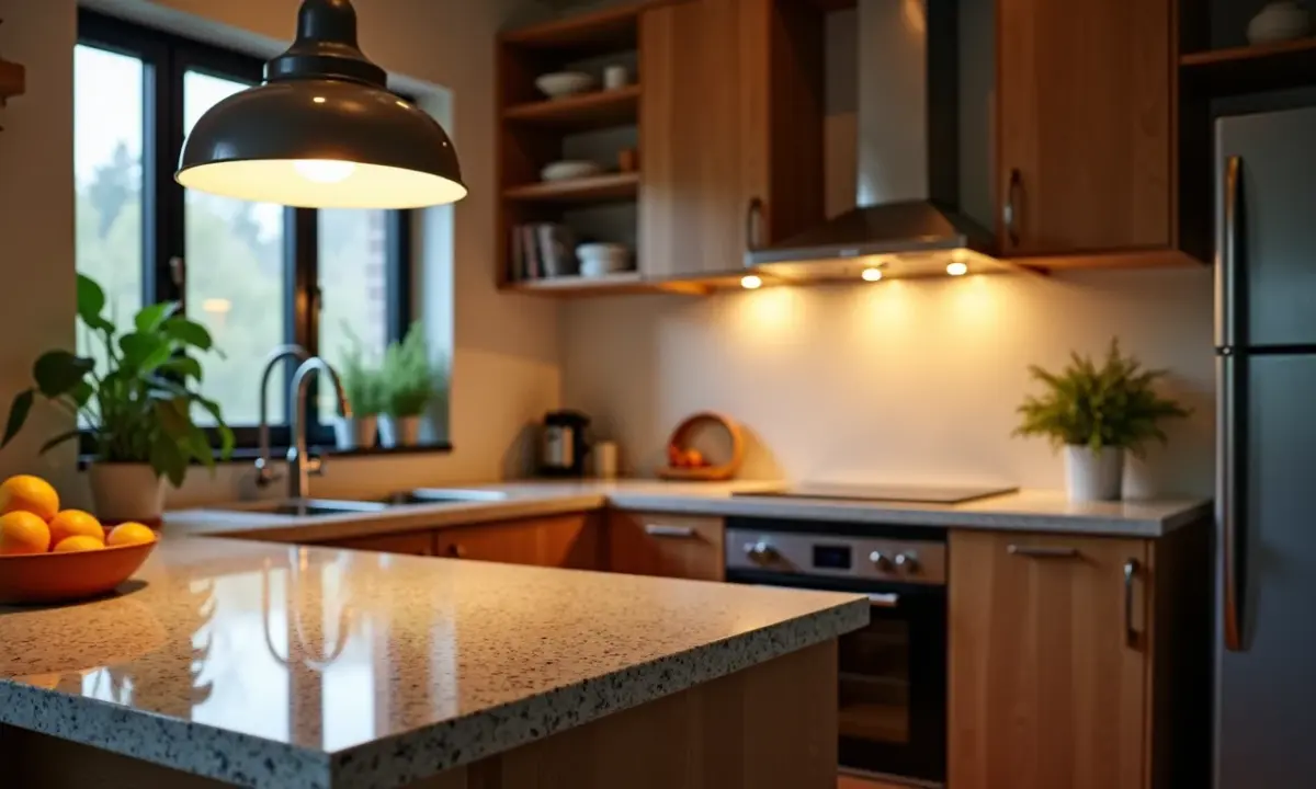 cozinha-pequena-com-bancada-de-granito