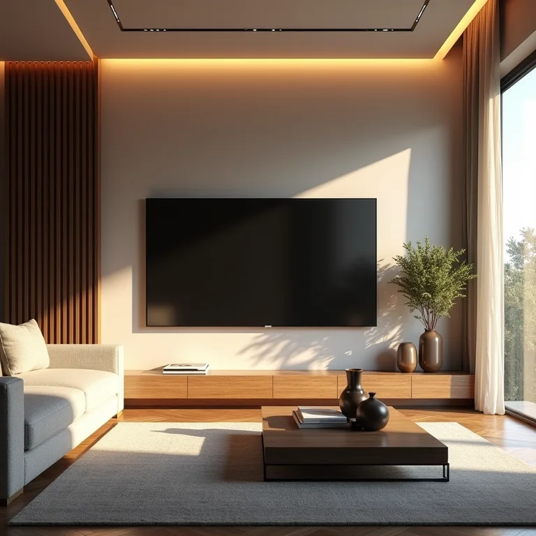 Iluminação inadequada causando reflexos na tela da TV