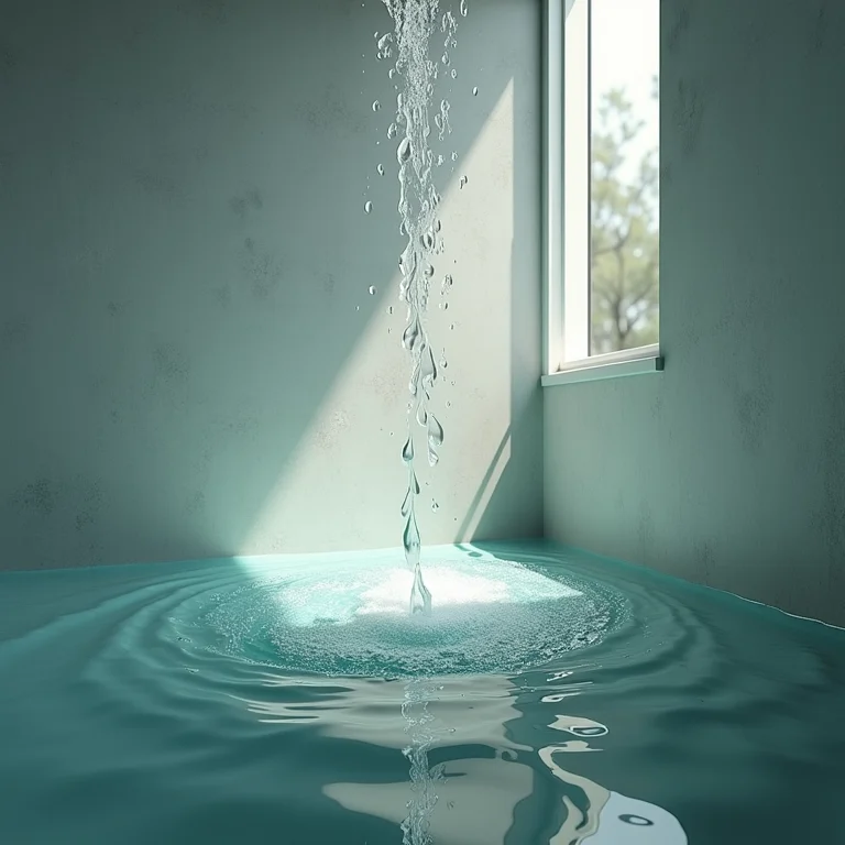 Infiltração em parede de banheiro causando manchas escuras