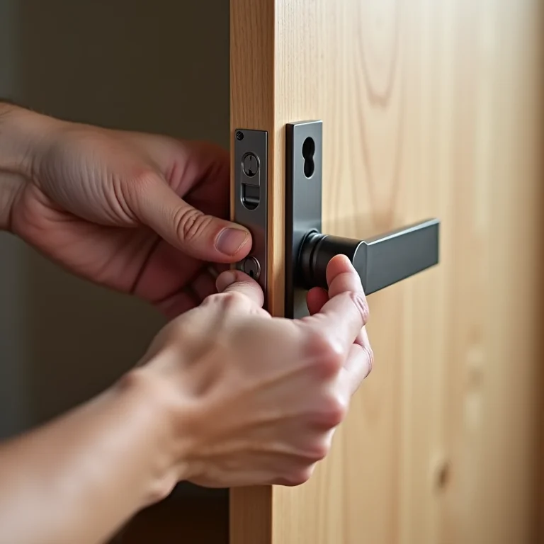 Instalação fácil de puxador em porta pivotante