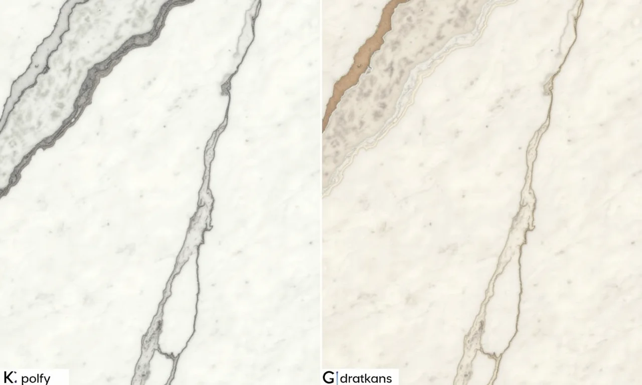 Intensidade dos veios do porcelanato Calacatta: escolha o estilo que mais combina com você.